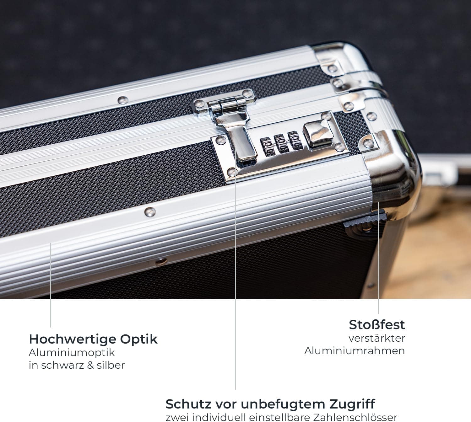 Waffenkoffer abschließbar für Gewehre groesse 82x36x12 schloss