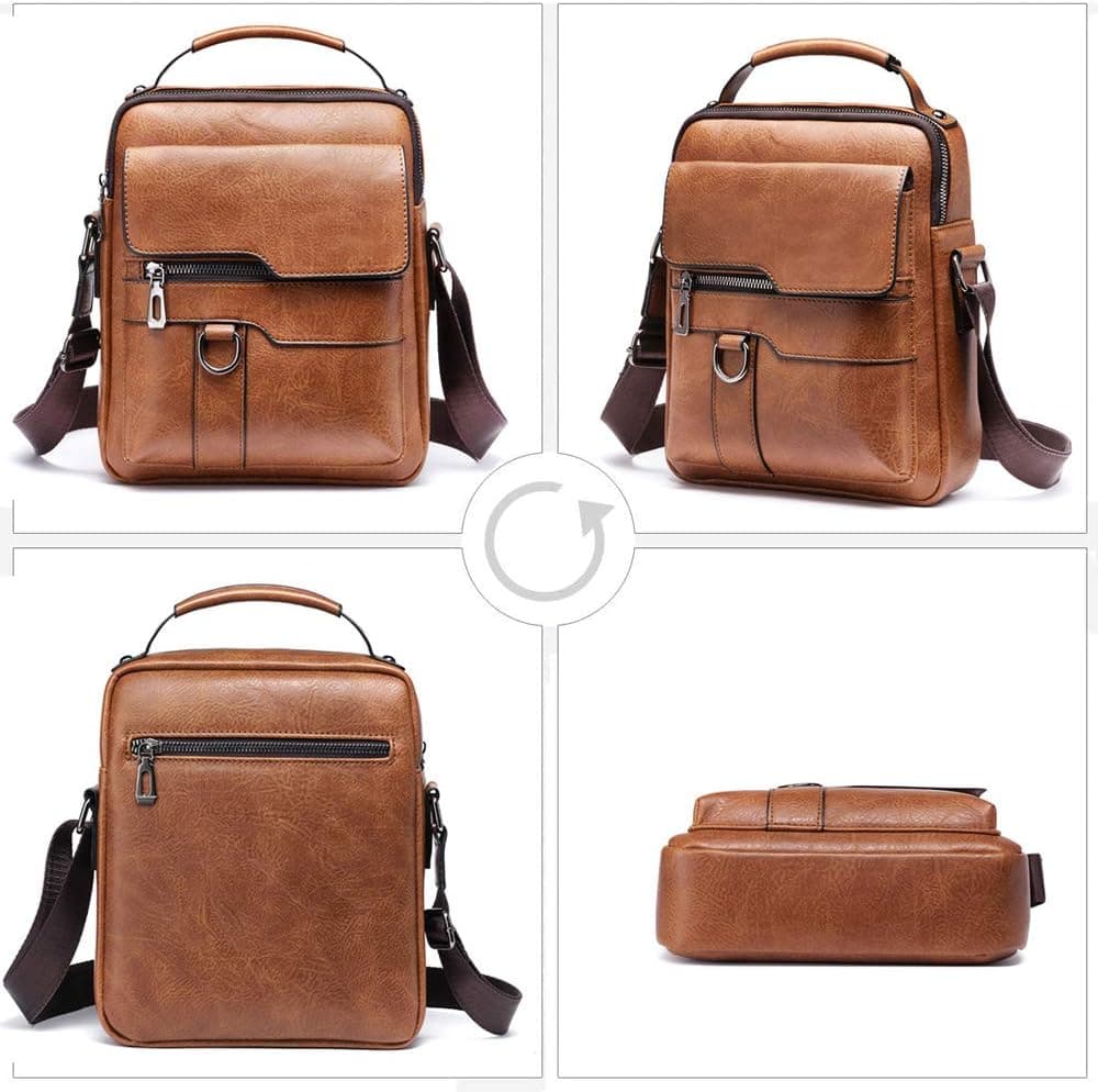 Leder Umhängetasche Herren verschiedene seiten
