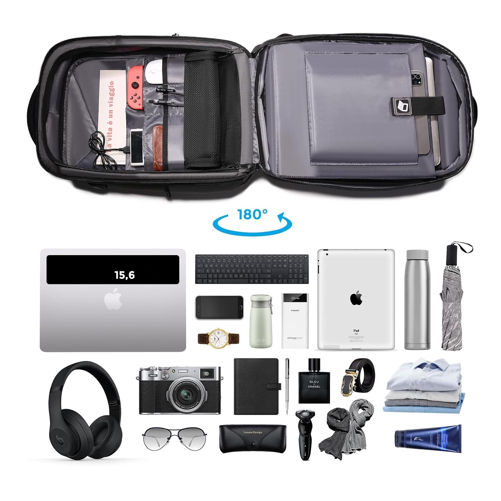 Laptop Rucksack Damen Herren mehr details