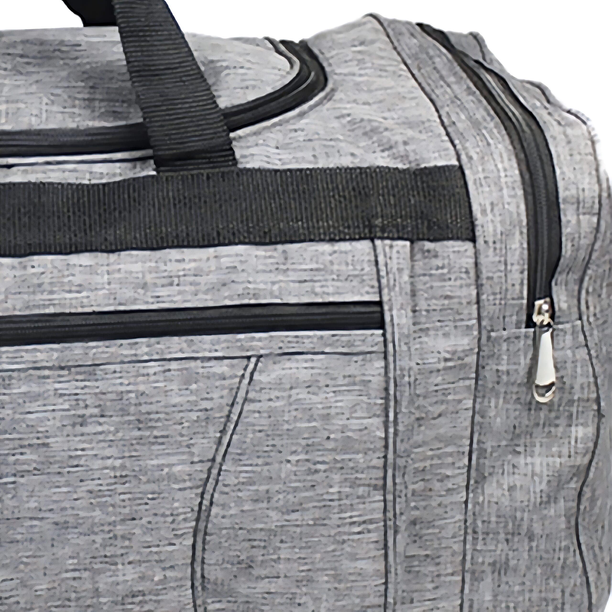 große Reisetasche grau detail