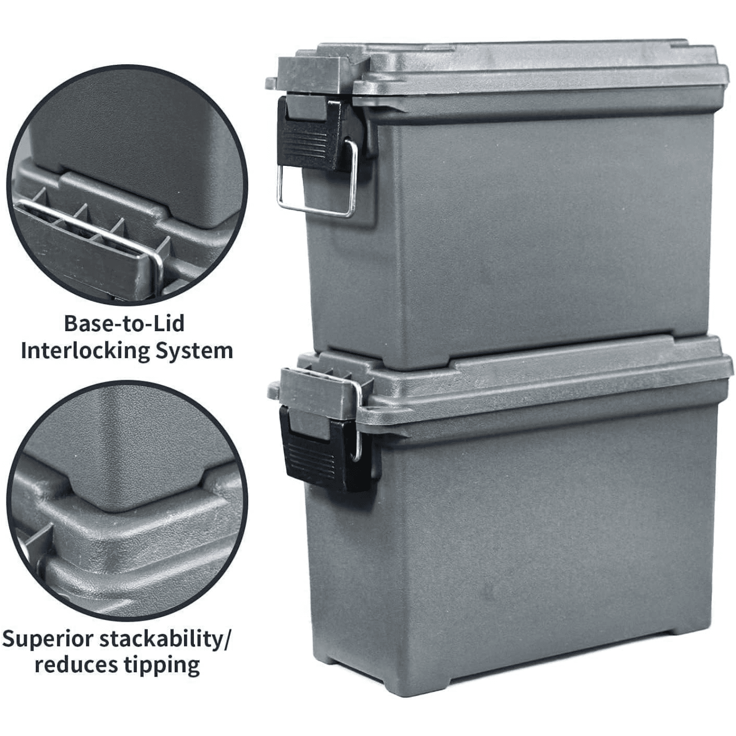 Munitionskoffer, Patronenbox und Munitionsbox zwei details