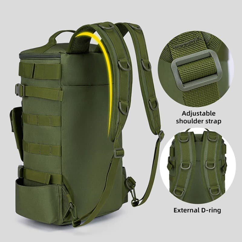 Angelrucksack mit Rutenhalter hinten