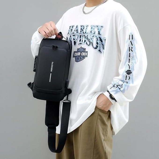 Brusttasche Herren, Diebstahlsichere tasche mit einer person