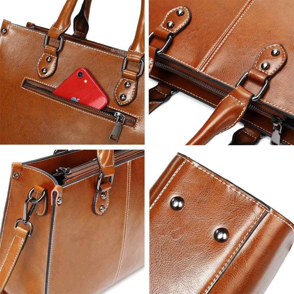 Ledertasche Damen, Handtasche Leder details