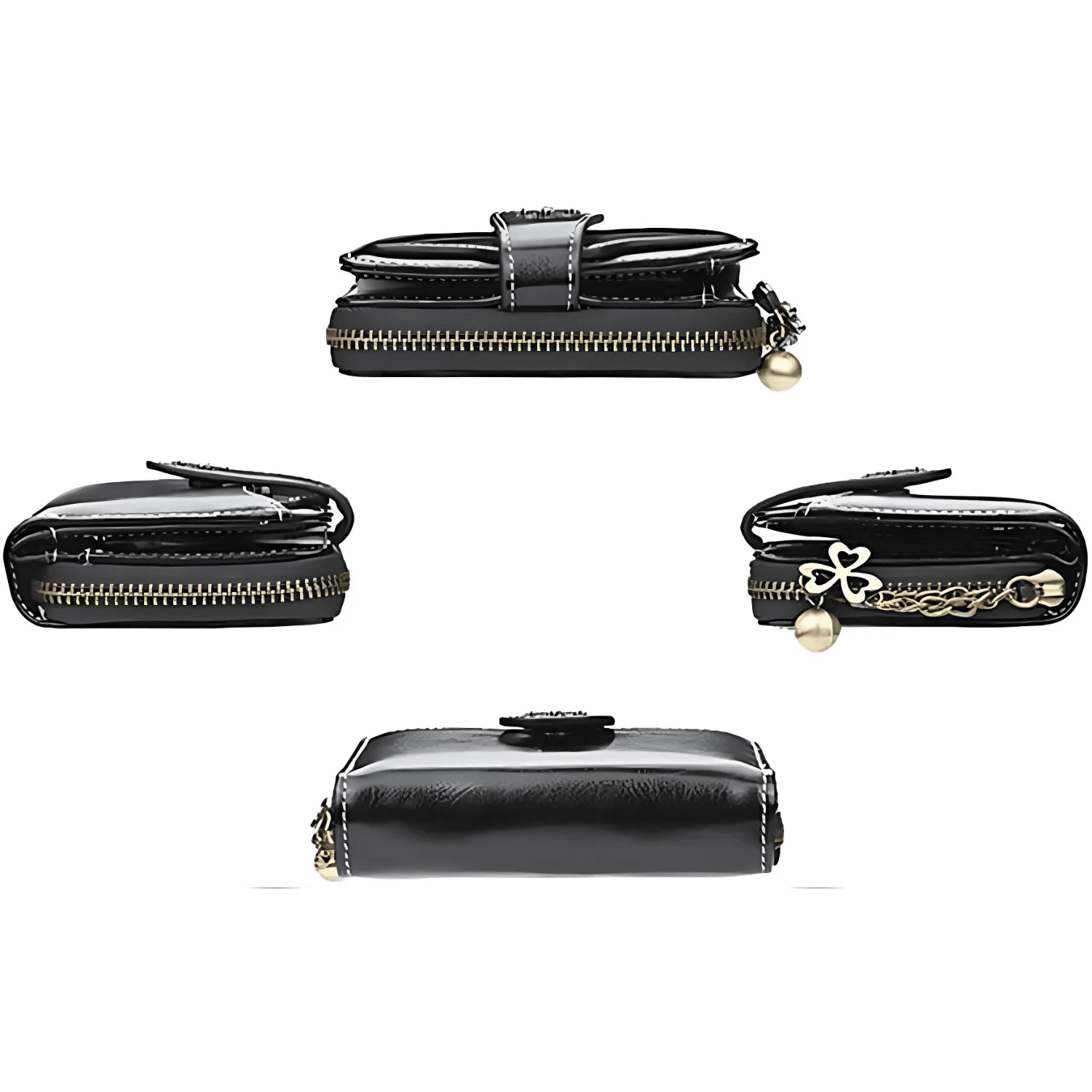 Geldbörse Damen, kleines portemonnaie alle seiten liegend