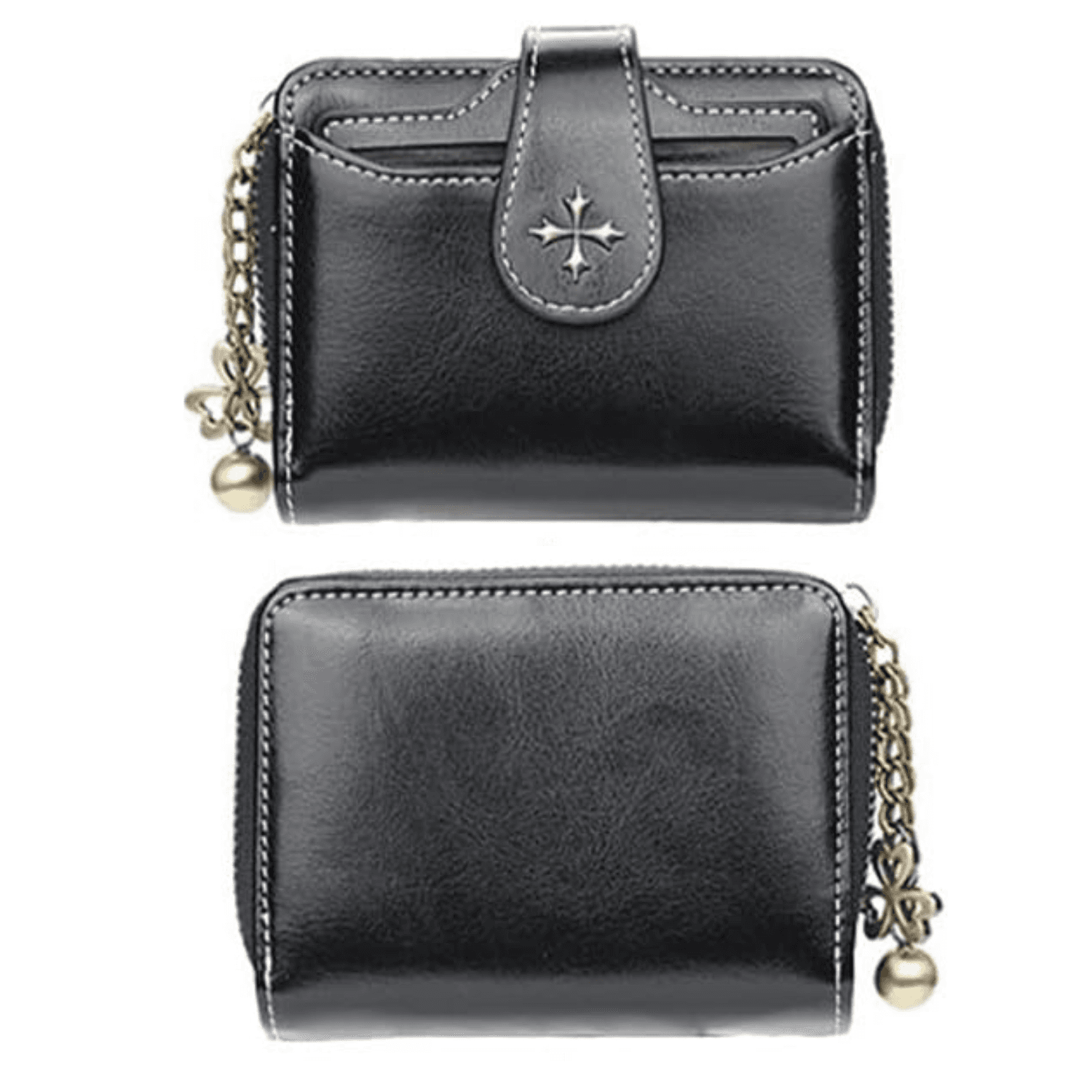 Geldbörse Damen, kleines portemonnaie vorne und hinten