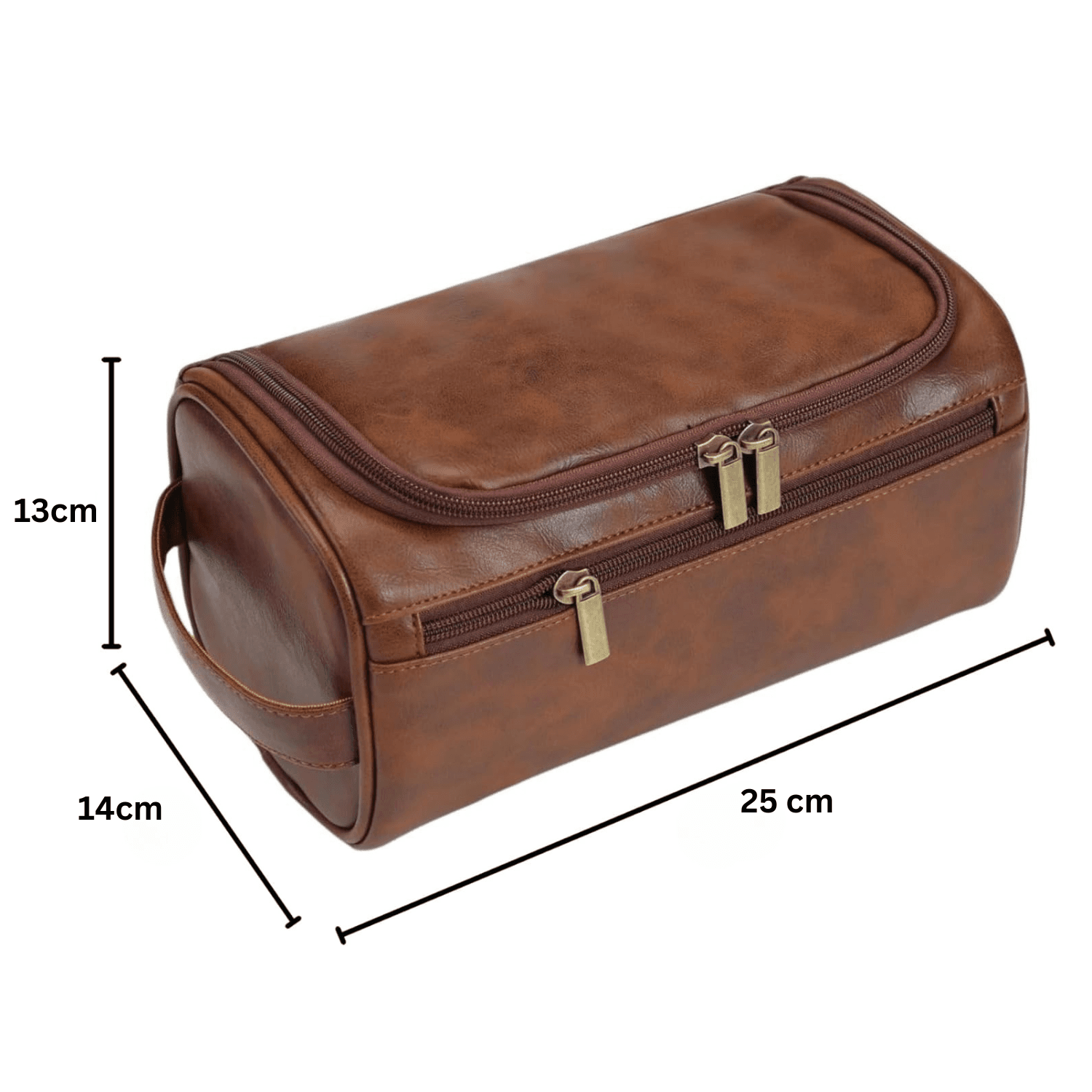 Kulturbeutel zum Aufhängen​ aus Leder masse