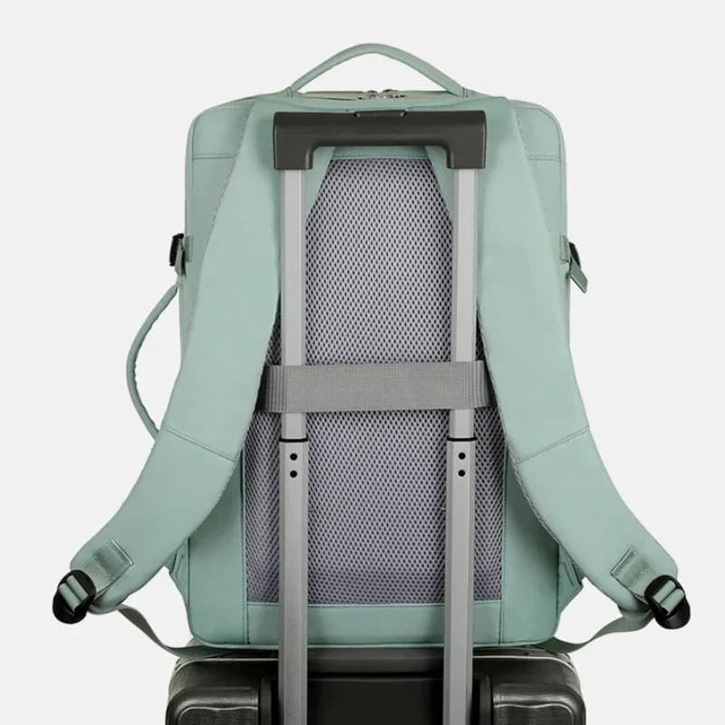 2 in 1 rucksack hand Tasche Damen auf einem koffer