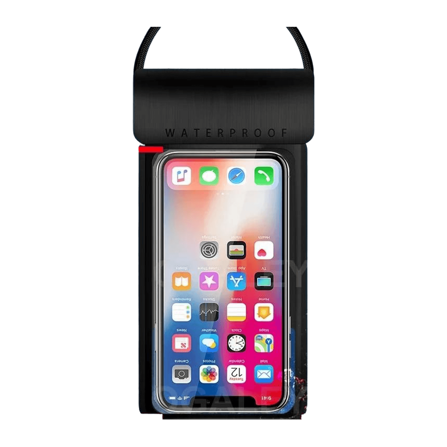 Wasserdichte Handyhülle schwarz IPX8
