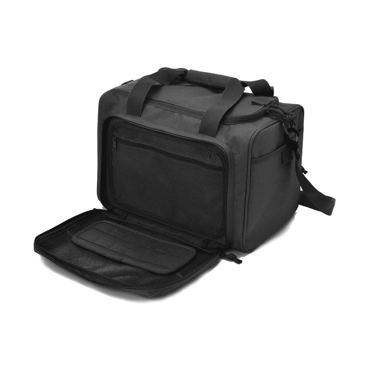 Waffentasche für Kurzwaffen schwarz offen