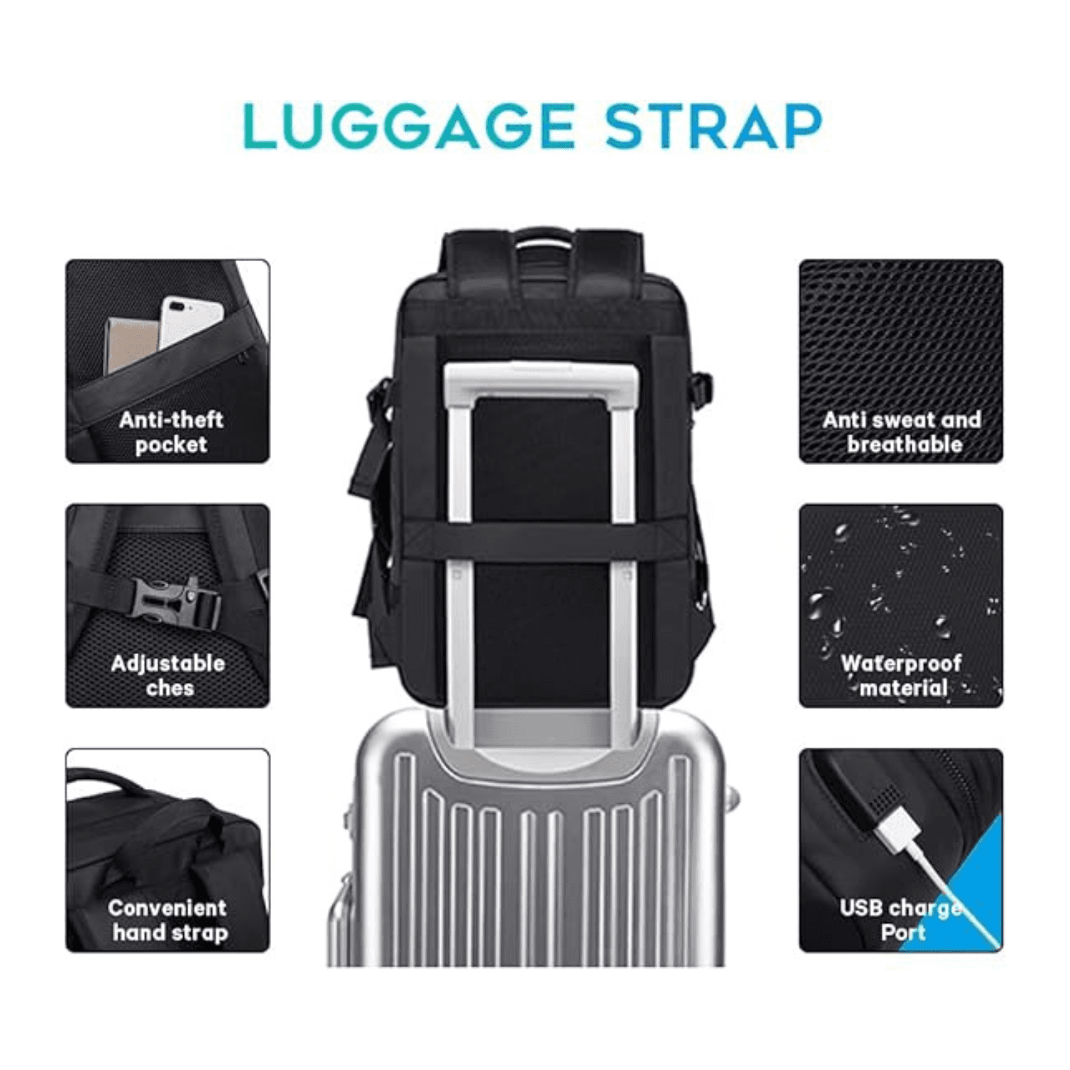 Reiserucksack herren, großer rucksack hinten