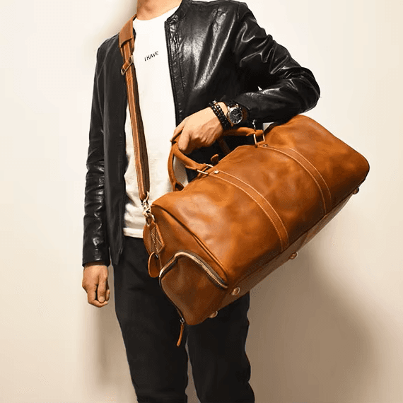Weekender Herren Leder mit einem mann