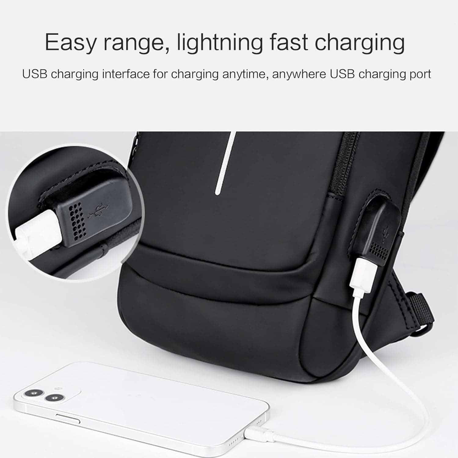 Brusttasche Herren, Diebstahlsichere tasche untendetails