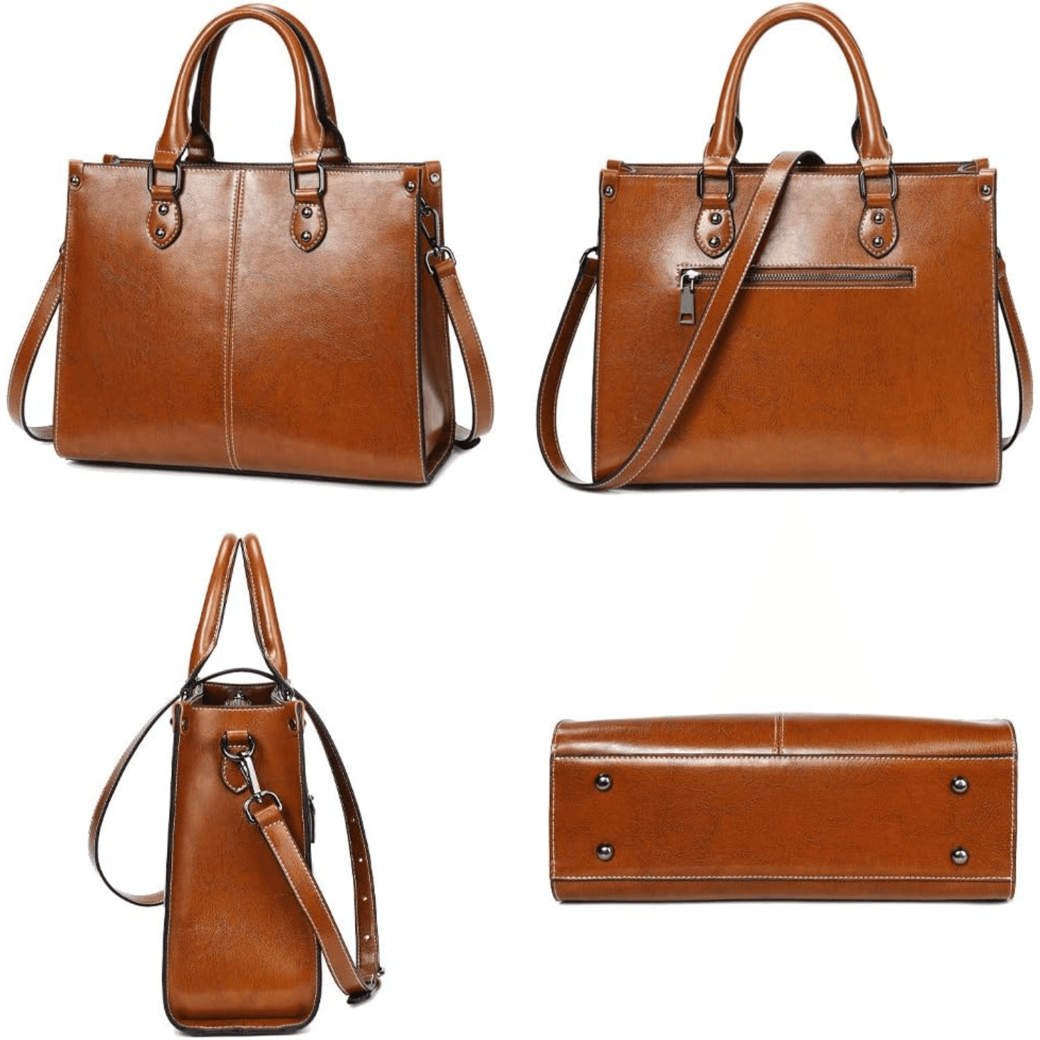 Ledertasche Damen, Handtasche Leder alle seiten