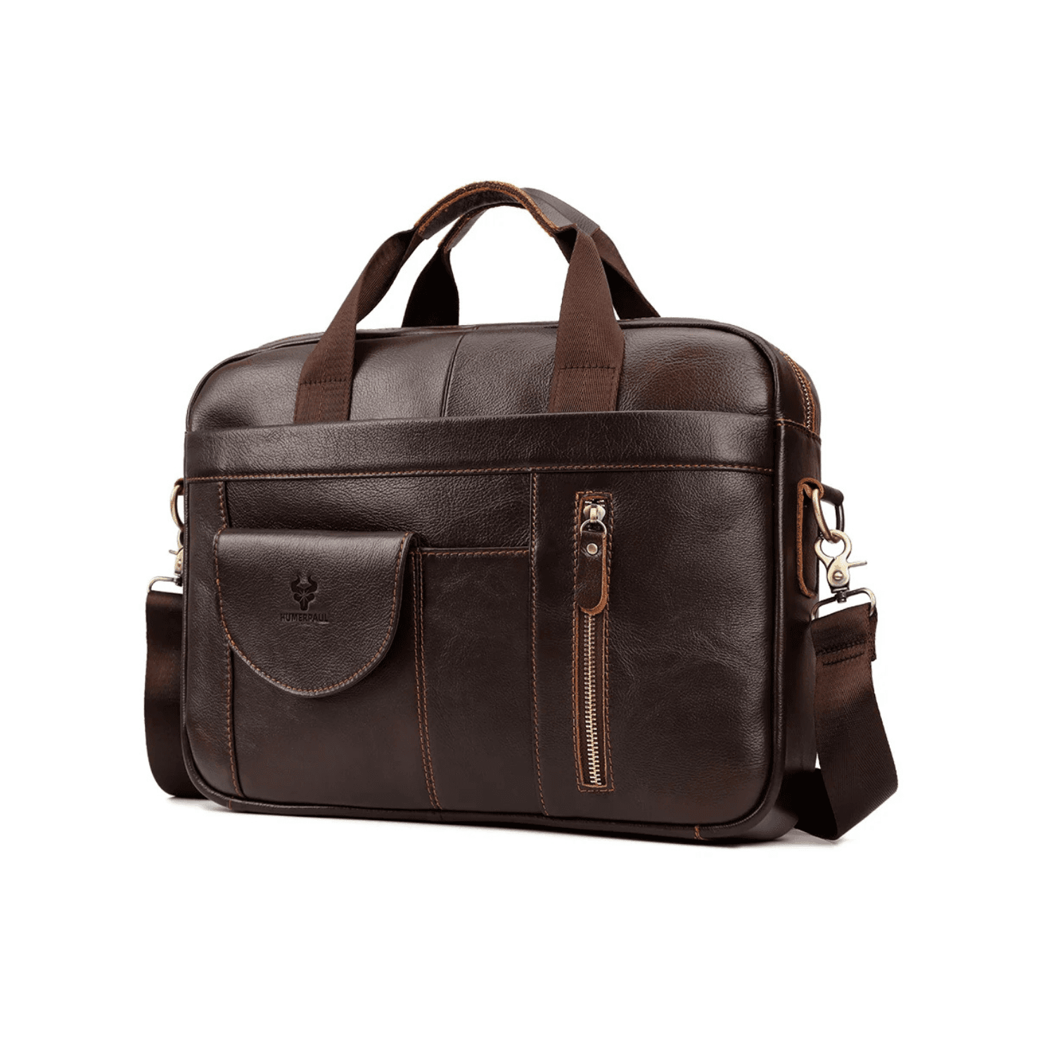 Laptoptasche Leder Herren braun schräg