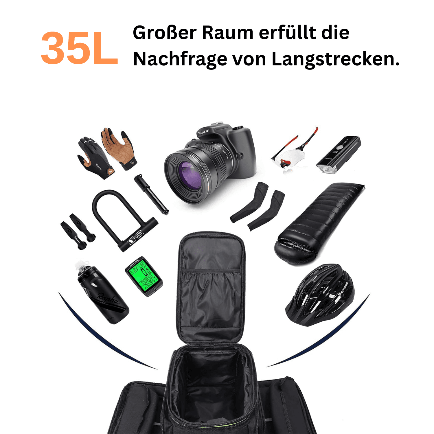 Fahrrad Gepäckträgertasche kapizität