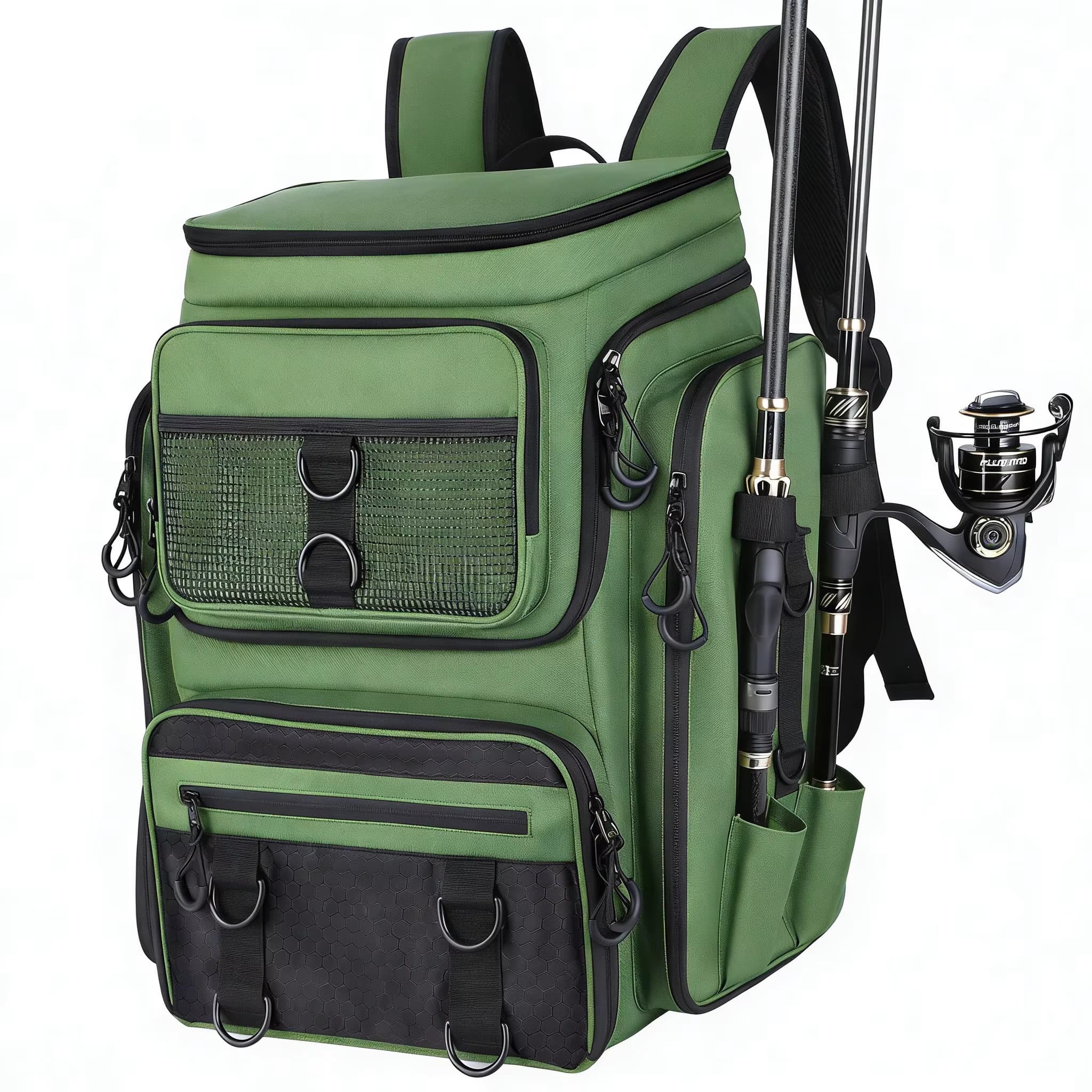 Premium Angelrucksack 42L mit Rutenhaltern