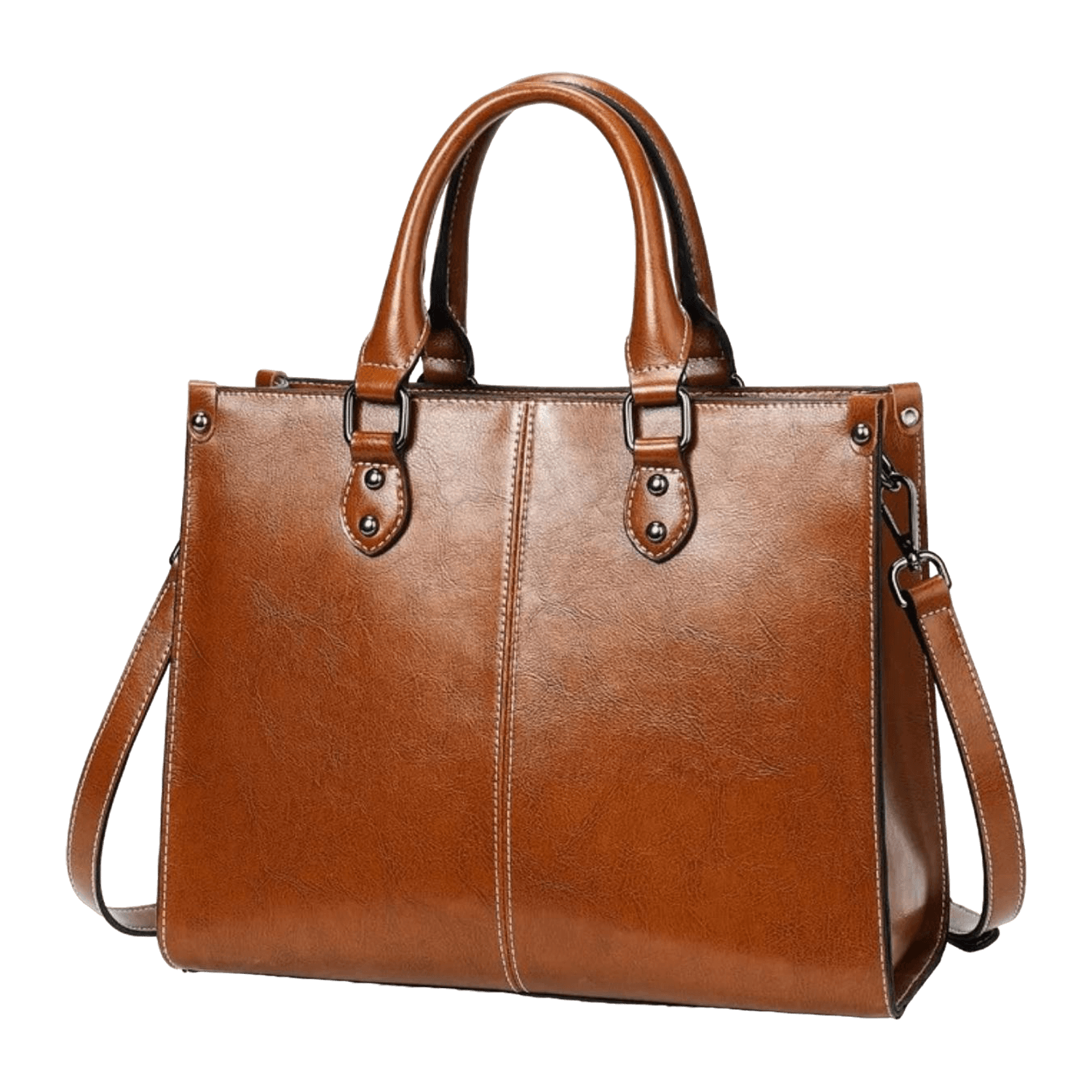 Echtleder Damen Handtasche - Eleganz, Stauraum & Sicherheit für Alltag, Büro & City-Trips
