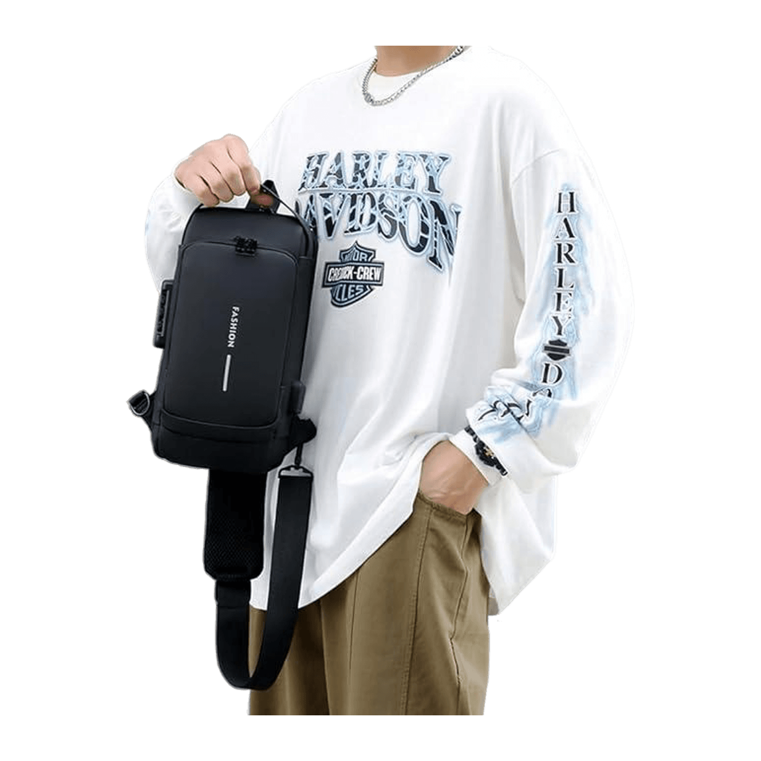 Diebstahlsichere Brusttasche mit RFID-Fach aus dem Veldivo-Katalog