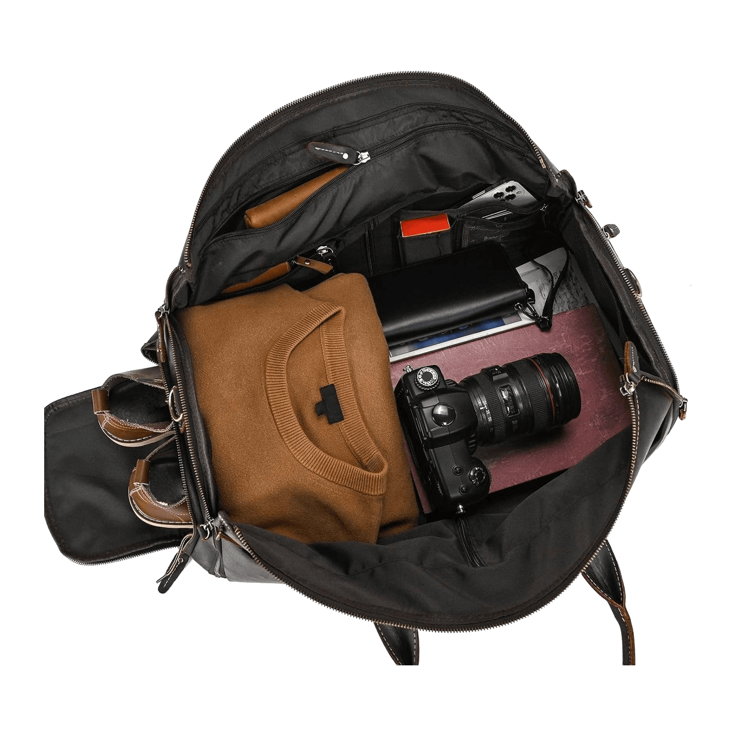 Faltbare Leder-Anzugtasche & Weekender: Ihr Anzug bleibt knitterfrei, Ihr Auftritt professionell