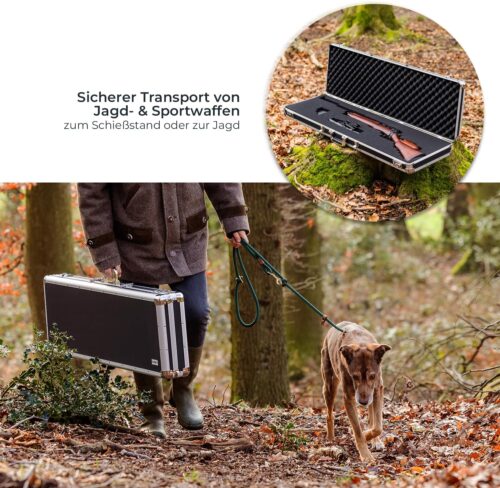 Waffenkoffer abschließbar für Gewehre groesse 82x36x12 details