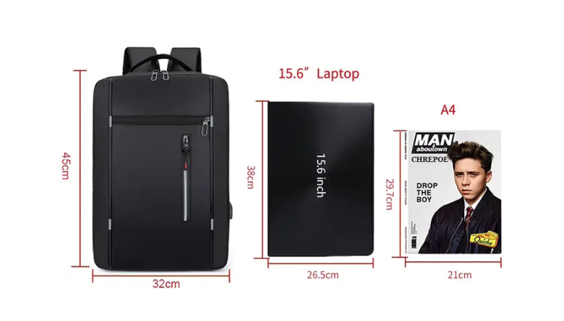 Rucksack für Büro und Freizeit neu maße