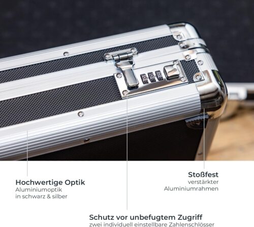 Waffenkoffer abschließbar für Gewehre groesse 82x36x12 schloss