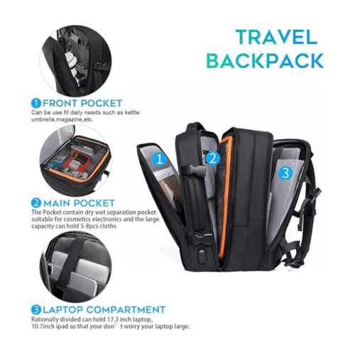 Reiserucksack herren, großer rucksack details