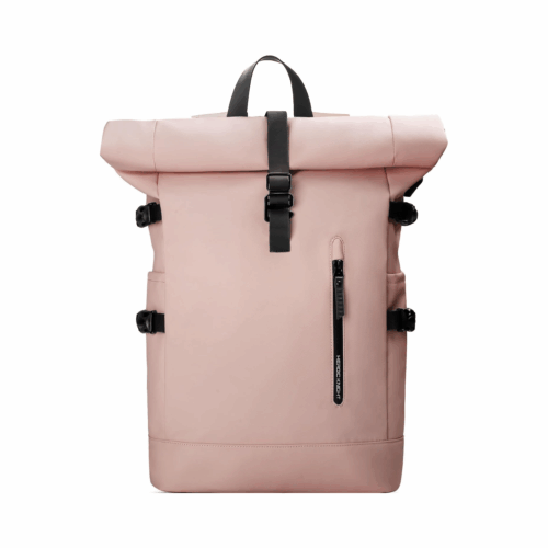 Rolltop Rucksack Damen Herren rosa