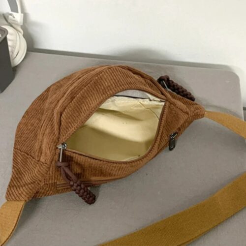 Bauchtasche cord Damen groß innen