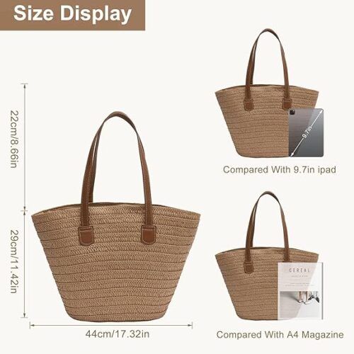 Große strandtasche, Korbtasche Shopper maße