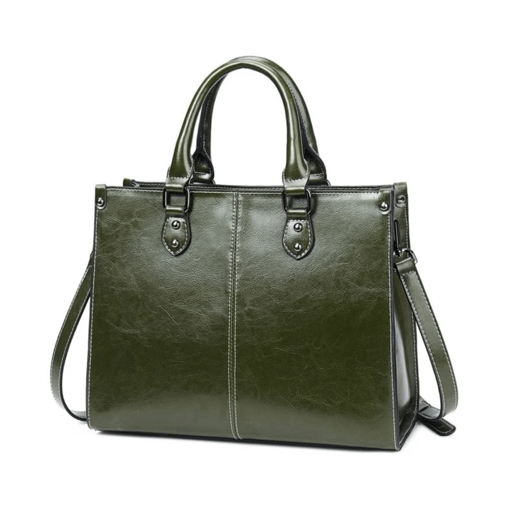 Ledertasche Damen, Handtasche Leder grün