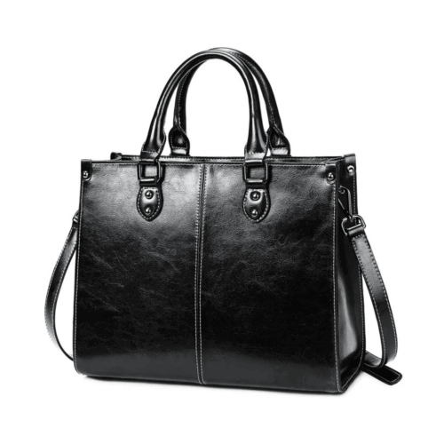 Ledertasche Damen, Handtasche Leder schwarz