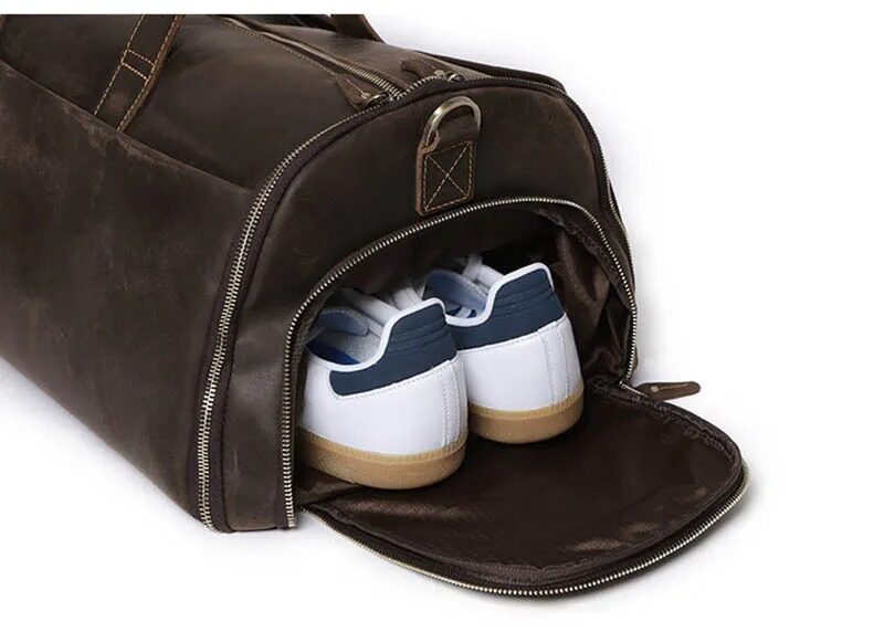 Leder Weekender Herren mit schuhfach