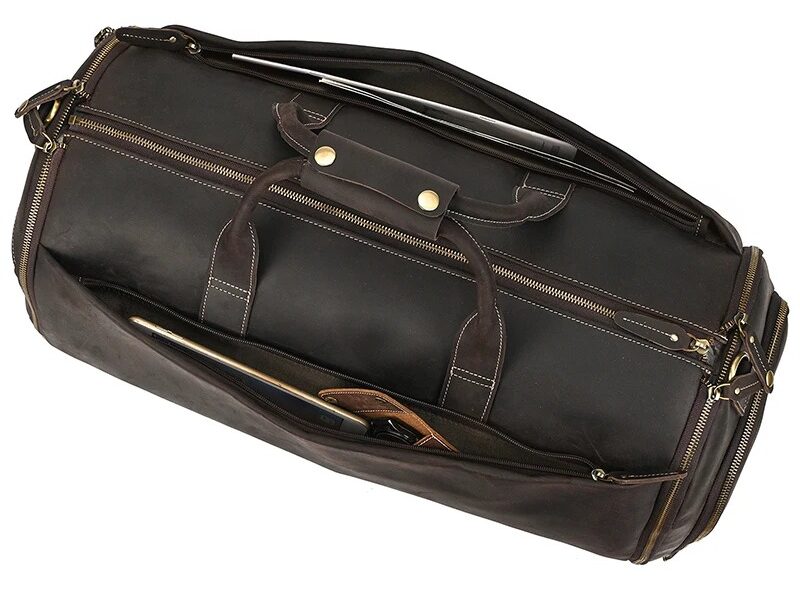 Leder Weekender Herren von oben