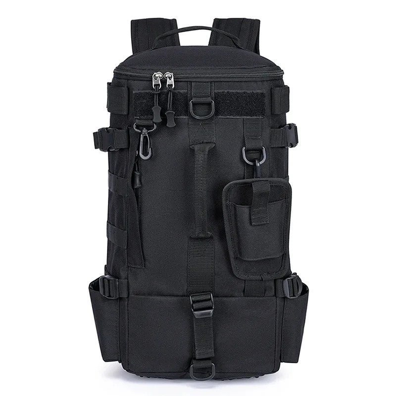 Angelrucksack mit Rutenhalter schwarz