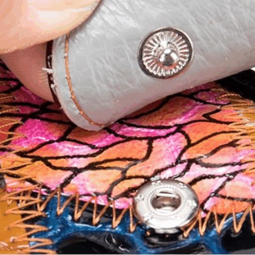 Ausgefallene Portemonnaie Geldbörse Damen Bunt, Damen Geldbörse Leder druckknopf