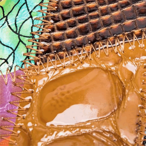 Ausgefallene Portemonnaie Geldbörse Damen Bunt, Damen Geldbörse Leder naehrere details