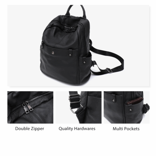 Damen rucksack leder details