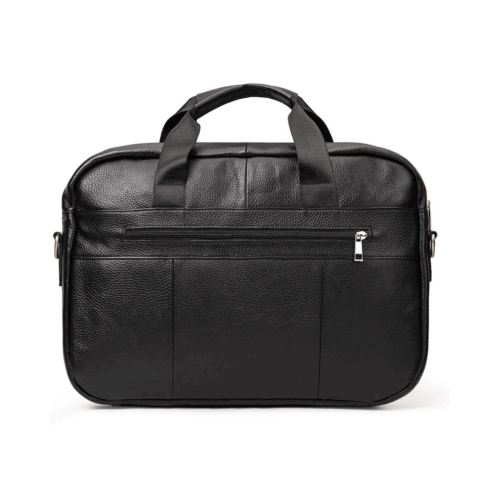 Laptoptasche Leder Herren schwarz hinten