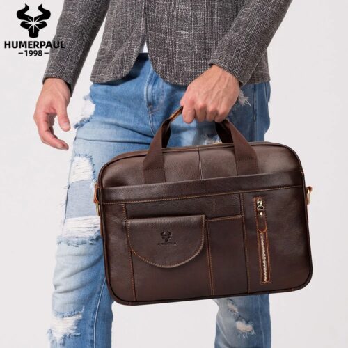 Laptoptasche Leder Herren mit einem mann