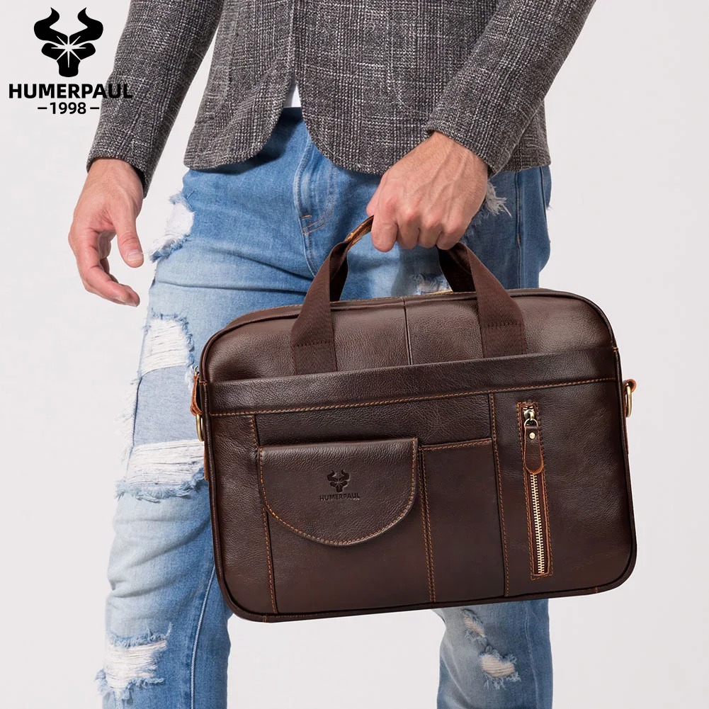 Laptoptasche Leder Herren mit einem mann