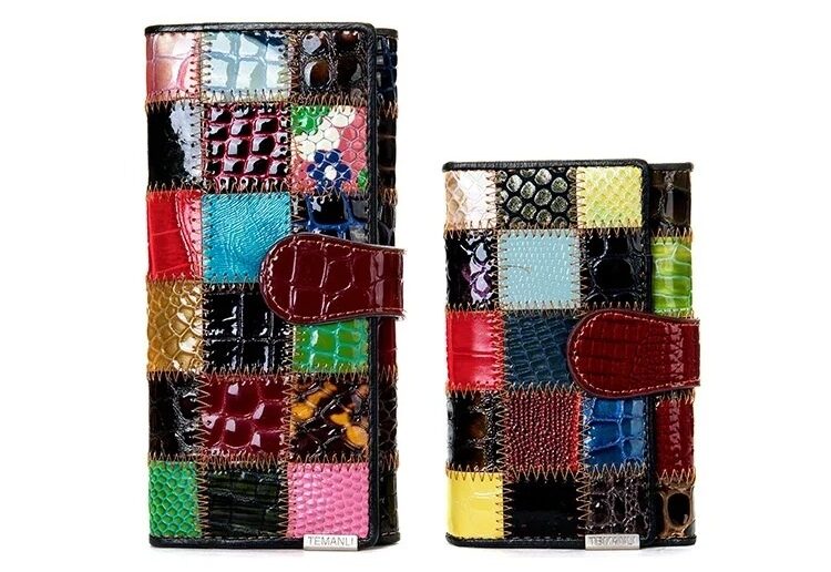 ausgefallene Portemonnaie Geldbörse Damen Bunt