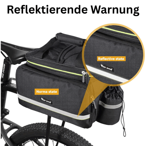 Fahrrad Gepäckträgertasche reflektoren
