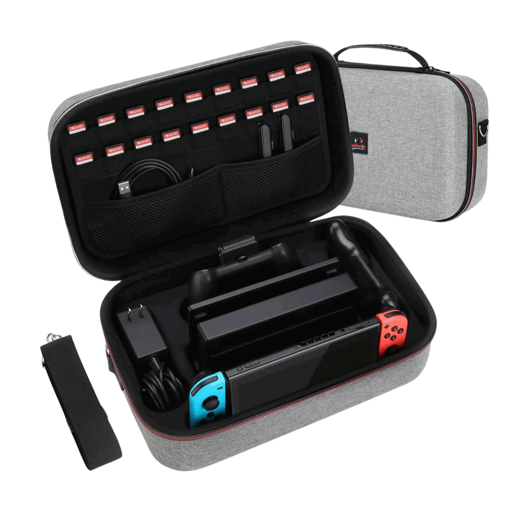 Graue Nintendo Switch Tasche