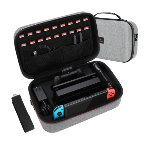 Graue Nintendo Switch Tasche