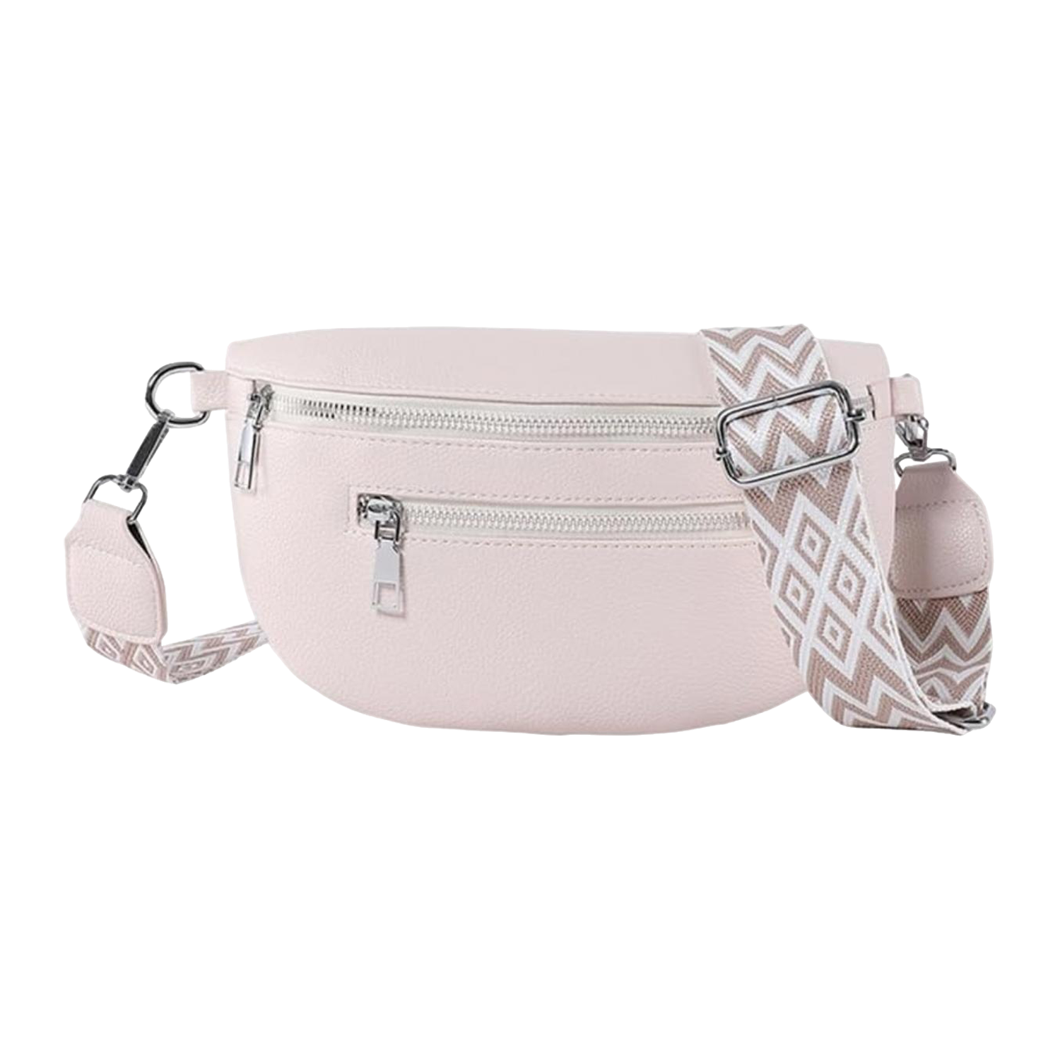 Halbmond Damen Bauchtasche aus Kunstleder - Alles Wichtige sicher und stilvoll griffbereit für freie Hände und perfekte Ordnung